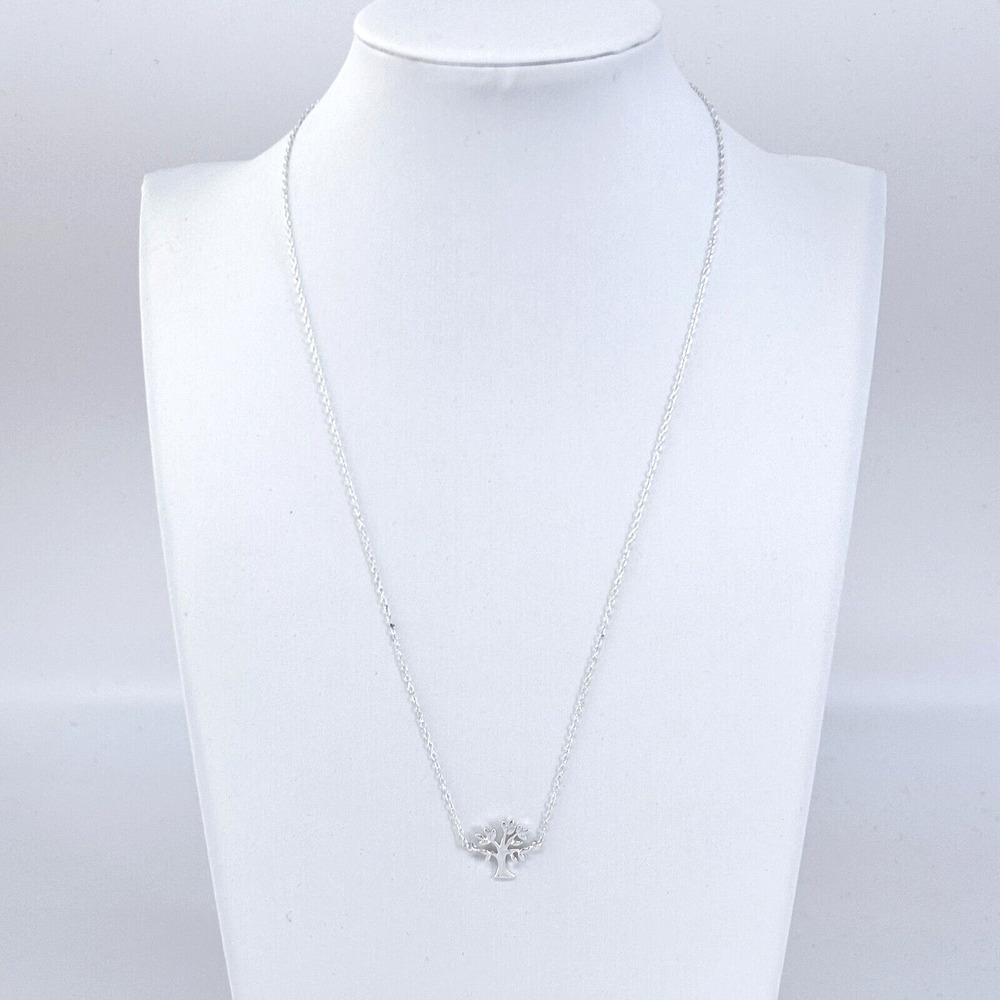 Tree of Life Pendant Necklace | Vintage Sterling Silver 925 | 16.5"-18.5"